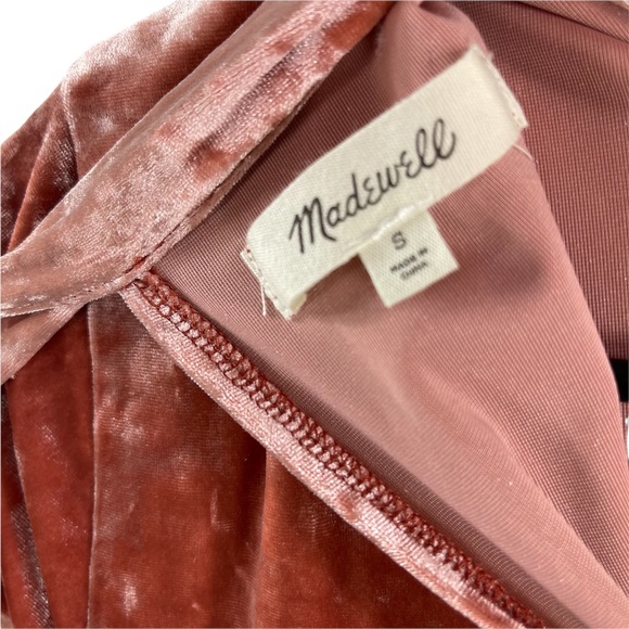 Madewell Crushed Velvet Mockneck Dress - Picture 5 of 5